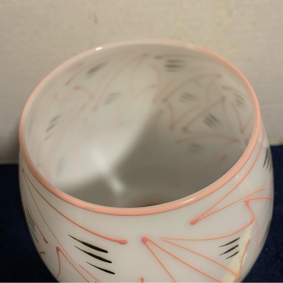 RARE SINCLAIR MILK GLASS #510 VASE PINK GOLD MODERNE USING DUNBAR BLANK ART DECO - Picture 5 of 7